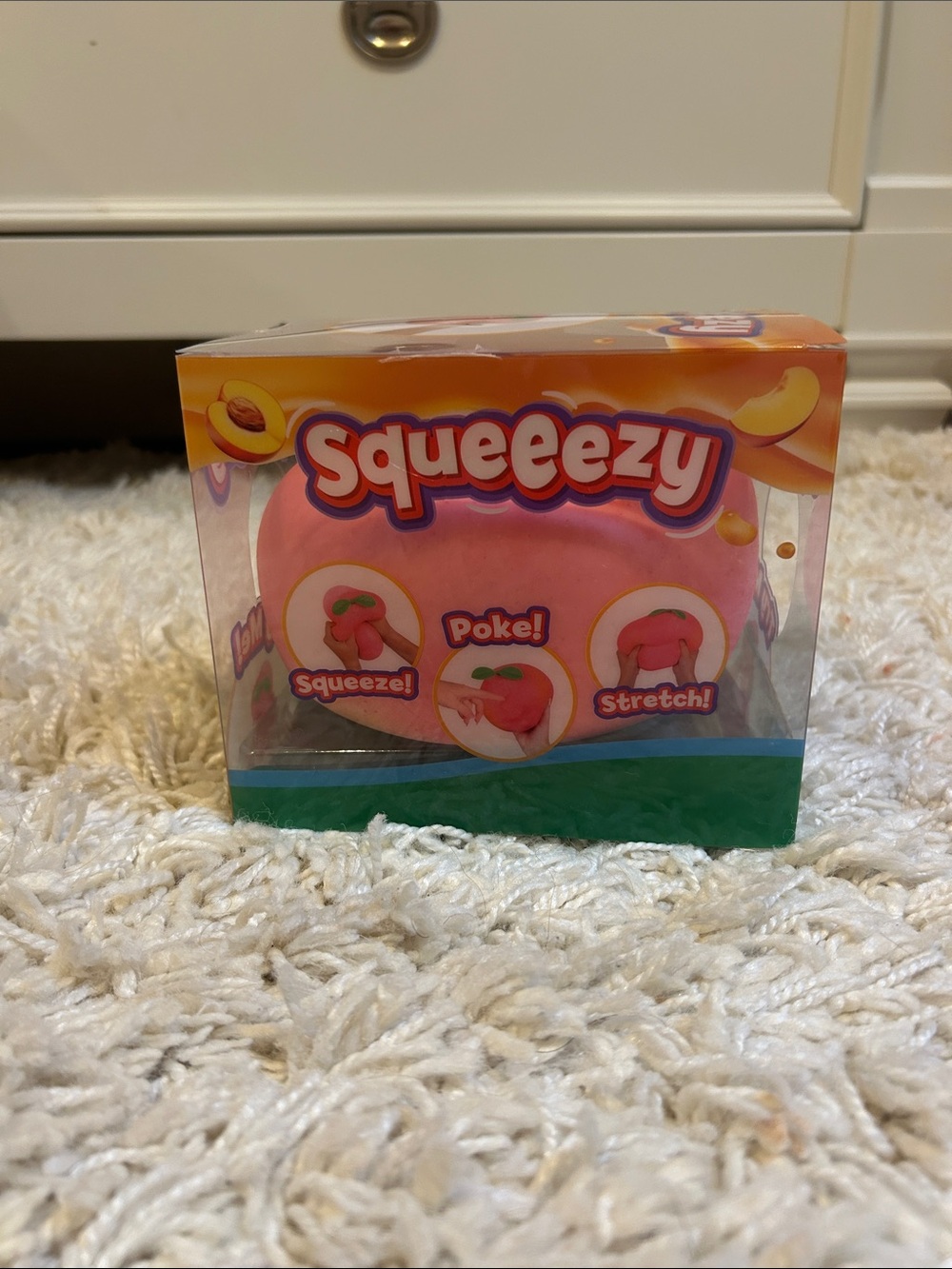 Sunny Days Squeeezy stress toy. Peach squishy